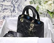 DIOR LADY DIOR MY ABCDIOR BAG Black Metal M0538 20cm - 4
