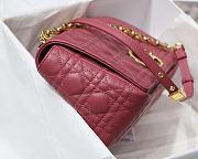 DIOR MEDIUM CARO BAG Supple Cannage Calfskin Pink M9242 25.5 x 15.5 x 8 cm - 6