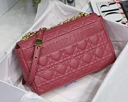 DIOR MEDIUM CARO BAG Supple Cannage Calfskin Pink M9242 25.5 x 15.5 x 8 cm - 4
