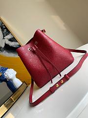 LOUIS VUITTON NÉONOÉ MM Monogram Empreinte Leather Red M45306 26 cm - 1