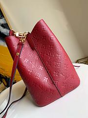 LOUIS VUITTON NÉONOÉ MM Monogram Empreinte Leather Red M45306 26 cm - 5