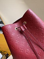 LOUIS VUITTON NÉONOÉ MM Monogram Empreinte Leather Red M45306 26 cm - 2