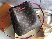 LOUIS VUITTON NÉONOÉ MM Monogram Canvas Coquelicot Red M44021 26cm - 2