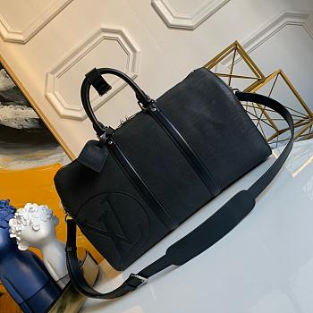 LOUIS VUITTON Keepall 45 Travel Bag Epi Leather Black 45 x 27 x 20 cm