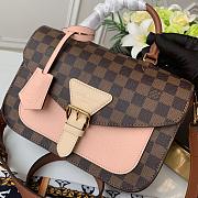 LOUIS VUITTON Beaumarchais 2way Crossbody Bag Damier Ebene Canvas Rose Pink/Beige N40148 25 x 18.5 x 9.5 cm - 2