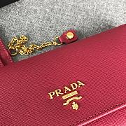 PRADA LARGE Saffiano Leather Wallet Crimson Red 1MH132 18.7 x 9.5cm - 5