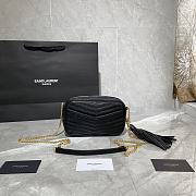 YSL MINI LOU Camera Shoulder Bag Black 585040 18 × 10 × 5 cm - 5