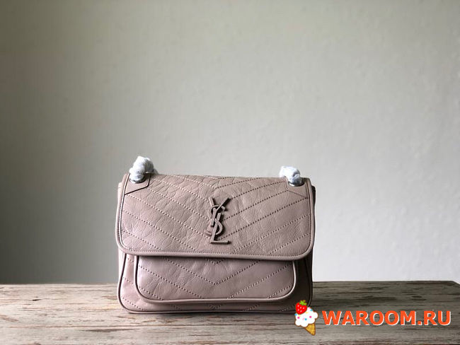 YSL NIKI MEDIUM CRINKLED VINTAGE LEATHER Beige 4988940 28 x 20 x 8 cm - 1