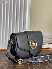 LOUIS VUITTON LV PONT 9 SOFT MM Grained Calfskin Leather Black M58967 25 x 17.5 x 8 cm - 2