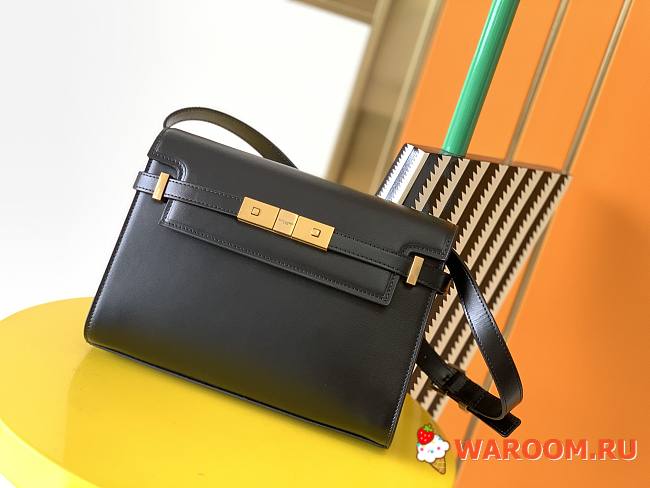 YSL SMALL MANHATTAN Shoulder Bag Leather Black 6756260 24 x 17.5 x 6 cm - 1