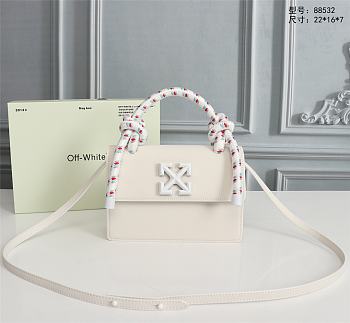OFF WHITE 1.4 Jitney Gummy Bag Rope Handle White 14756873 22 × 16 × 7 cm