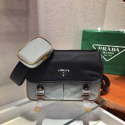 PRADA Nylon Shoulder Bag Gray 2VD769 26 x 20 x 10 cm - 1