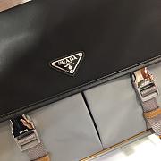PRADA Re-Nylon and Saffiano Leather Shoulder Bag Gray 2VD768 32 x 24 x 12 cm - 6
