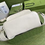 GUCCI GG Embossed Backpack White ‎658579 27 × 37 × 13 cm  - 6