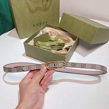 Gucci Guccissima Leather Waist Belt Pink