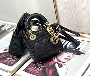DIOR MICRO Lady Dior Bag Lambskin Black S0856 12cm - 1
