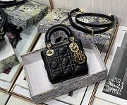 DIOR MICRO Lady Dior Bag Lambskin Black S0856 12cm - 3