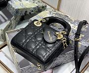 DIOR MICRO Lady Dior Bag Lambskin Black S0856 12cm - 6