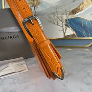 BALENCIAGA Woman's Ghost Sling Bag In Crocodile Leather Orange 23 x 5 x 15 cm - 4