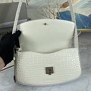 BALENCIAGA Woman's Ghost Sling Bag In Crocodile Leather White 23 x 5 x 15 cm - 4