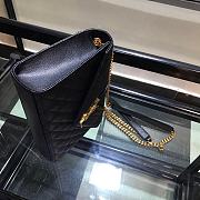 YSL ENVELOPE MEDIUM Bag In Grained Leather Black 600185 24 x 7.5 x 18 cm - 5