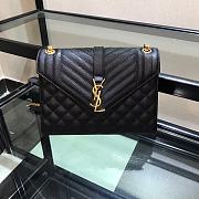 YSL ENVELOPE MEDIUM Bag In Grained Leather Black 600185 24 x 7.5 x 18 cm - 4