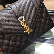 YSL ENVELOPE MEDIUM Bag In Grained Leather Black 600185 24 x 7.5 x 18 cm - 2