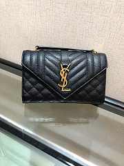 YSL ENVELOPE SMALL Bag In Grained Leather Black 600195 21 x 13 x 6 cm - 1