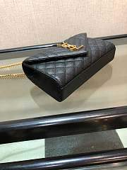 YSL ENVELOPE SMALL Bag In Grained Leather Black 600195 21 x 13 x 6 cm - 3
