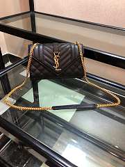 YSL ENVELOPE SMALL Bag In Grained Leather Black 600195 21 x 13 x 6 cm - 2