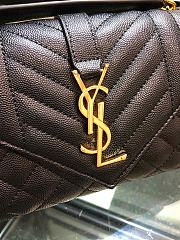 YSL ENVELOPE SMALL Bag In Grained Leather Black 600195 21 x 13 x 6 cm - 4