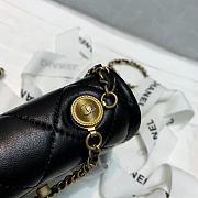 CHANEL MINI Retro Flap Button Bag In Leather Black 13.5 x 9 x 4 cm - 4
