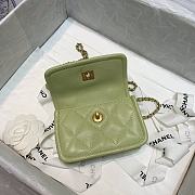 CHANEL MINI Retro Flap Button Bag In Leather Mint 13.5 x 9 x 4 cm - 5