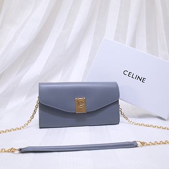 CELINE C Wallet On Chain In Leather Lavender 19 x 9 cm
