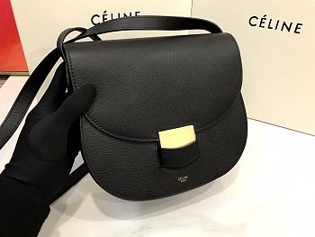 CELINE MEDIUM Trotteur Bag In Leather Black 23 cm