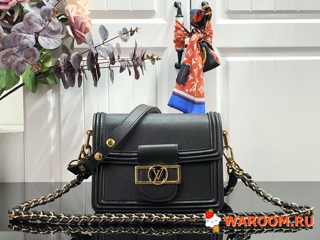LOUIS VUITTON MINI Dauphine Epi Leather Black M55964 20 x 15 x 9 cm   - 1