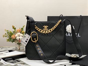 Chanel Calfskin Hobo Bag Black AS2844 29cm