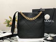 Chanel Calfskin Hobo Bag Black AS2844 29cm - 2