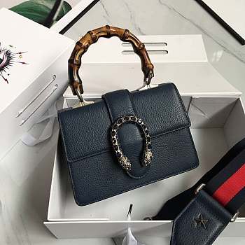 Gucci Mini Dionysus Top Handle Dark Blue Bag 523367 20 x 14 x 11 cm