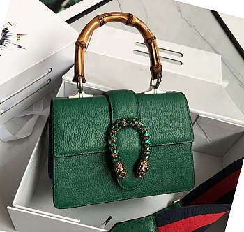 Gucci Mini Dionysus Top Handle Green Bag 523367 20 x 14 x 11 cm