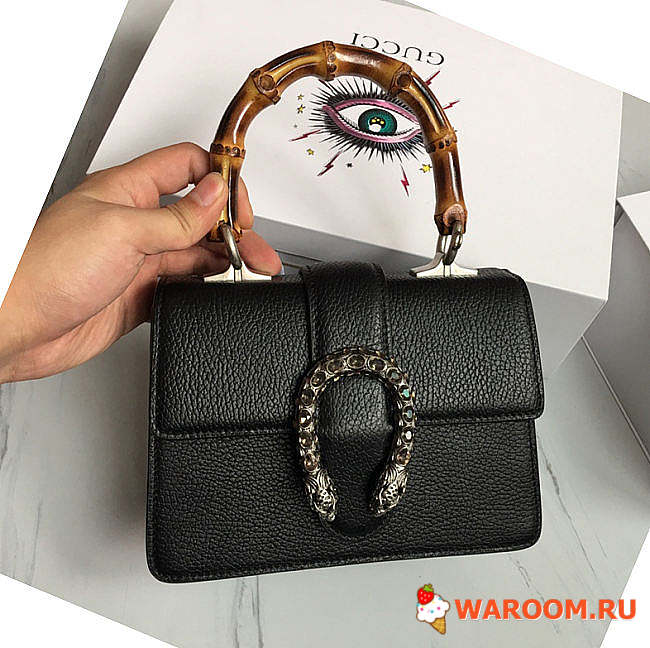 Gucci Mini Dionysus Top Handle Black Bag 523367 20 cm - 1