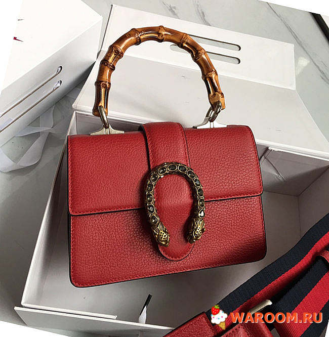 Gucci Mini Dionysus Top Handle Red Bag 523367 20 x 14 x 11 cm - 1