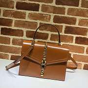 Gucci Sylvie 1969 Small Top Handle Bag Brown 602781 26 x 19 x 10.5 cm - 1