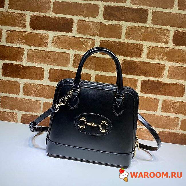 Gucci Horsebit 1955 Small Top Handle Black 621220 25 x 24 x 9 cm - 1