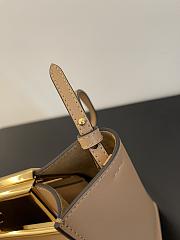 Fendi Small Way Leather Shoulder Bag Beige 8BS054 20x9x17cm - 6