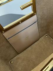 Fendi Small Way Leather Shoulder Bag Beige 8BS054 20x9x17cm - 4