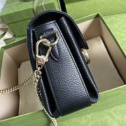 Gucci Interlocking G Leather Crossbody Bag Black 607720 22 x 15 x 7 cm - 4