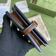 Gucci Jackie 1961 Card Case Wallet GG Supreme Canvas Beige ‎645536 11 × 8.5 x 3 cm - 6