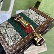 Gucci Jackie 1961 Card Case Wallet GG Supreme Canvas Beige ‎645536 11 × 8.5 x 3 cm - 4