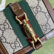 Gucci Jackie 1961 Card Case Wallet GG Supreme Canvas Beige ‎645536 11 × 8.5 x 3 cm - 2